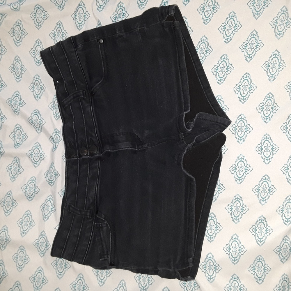 Black womens jean shorts LG/XL